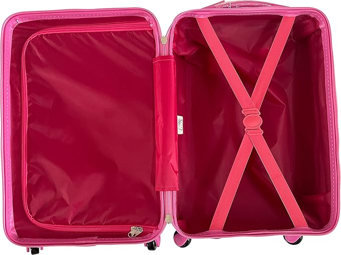 Fast Forward Kids Licensed Hard-Side 20” Spinner Luggage Lightweight Carry-On Suitcase (Hello Kitty) Carry-On 20 Inch