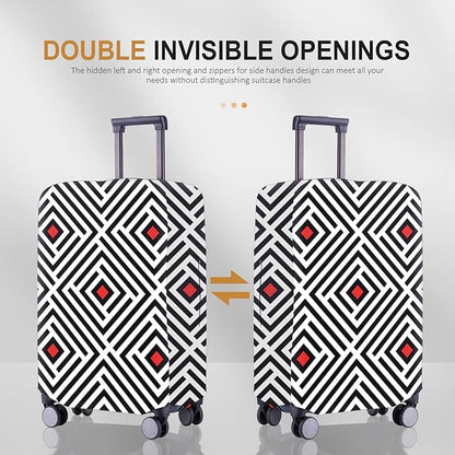 Travel Luggage Cover - Scratch-Resistant Fit 19-31 Inch Suitcase Protector, Not Included Suitcase (F-S-006, SX(22-23 inch))