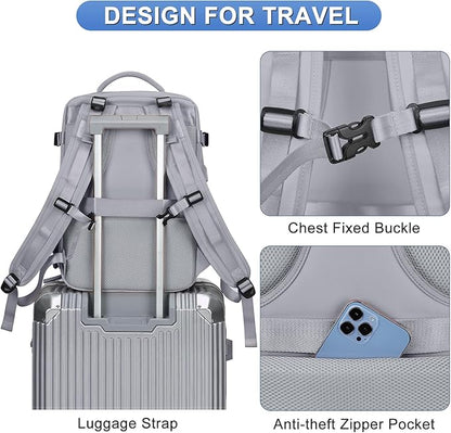 Personal Item Travel Backpack For Women Men Airline Approved Carry On Backpack Flight Approved Waterproof Sports Luggage Backpack Casual Daypack Small Hiking Backpack