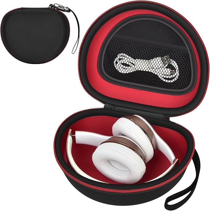 Headphone Case for Beats Solo 4/ for TOZO HT2/ for Glynzak/for Beats Studio Pro/for Beats Solo3/ for Beats Studio3 On-Ear Headphones, Foldable Bluetooth Wireless Headset (Extra Large) - Black