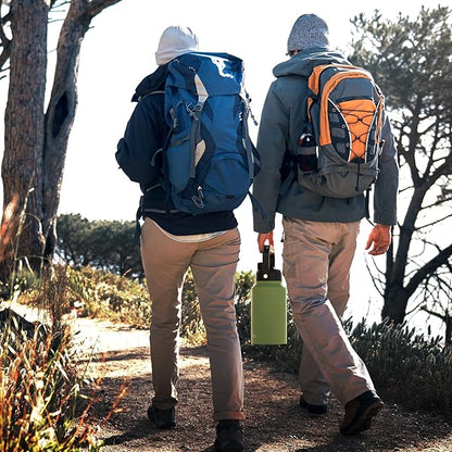 WATERSY 2/3 Gallon Water Bottle Insulated(Cold for 48 Hrs),BPA Free&Leak Proof,87oz Stainless Steel Water Jug/Flask,Big thermo,Large Water Bottle with Handle for Gym,Hiking,Camping,Olive Green