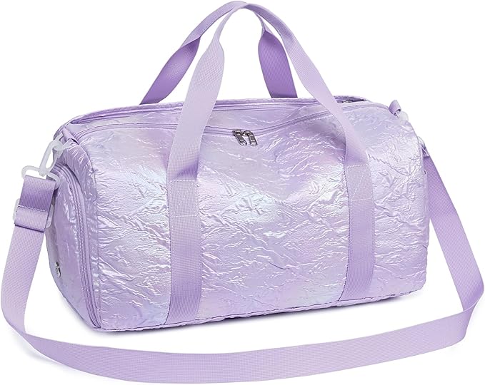 BLUBOON Duffle Bag Girls Kids Cute Gym Bag with Shoes Compartment & Wet Separation Waterproof Sports Overnight Travel Bag