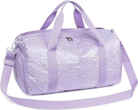 BLUBOON Duffle Bag Girls Kids Cute Gym Bag with Shoes Compartment & Wet Separation Waterproof Sports Overnight Travel Bag