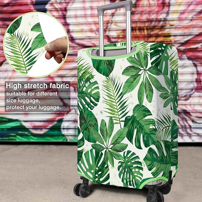 Travel Luggage Cover Suitcase Protector Fits 18-32 Inch Wheel Covers PatternedTravel Related Items Flower Luggage Protector Elastic XL