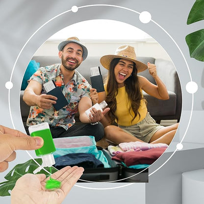 110 Pcs 1 oz Travel Plastic Bottles Mini Clear Bottles with Flip Caps Empty Hand Sanitizer Container Portable Refillable Containers for Shower Gel Face Creams Body Lotions