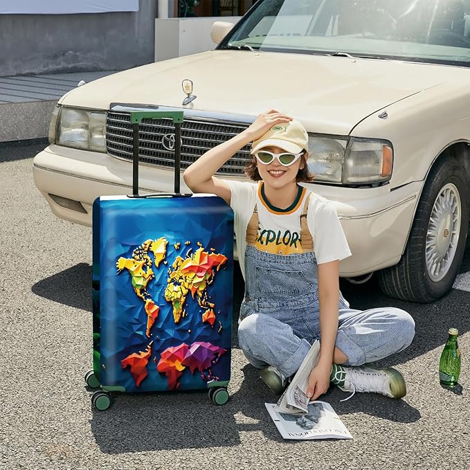 ANNA QUEEN Travel Luggage Cover Suitcase Protector Suitcase Cover Anti-Scratch,Stretchable Bag Cover Washable Durable Polyester