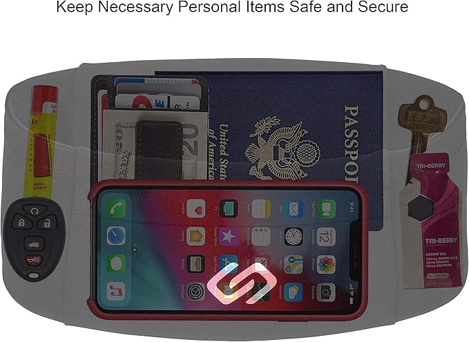 Sporteer VersaMod Running Belt, Workout Waist Pack, Travel Money and Passport Belt for Smartphones and Personal Items (Small, Black)