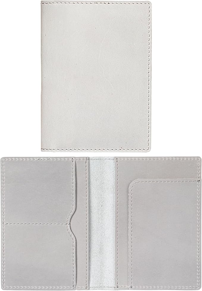HIFA Leather Passport Holder, Handmade Passport Cover with Card and Ticket Slot - Genuine Leather, Elegant Design, Easy Access - Passport Case, Passport Wallet, Passport Holder