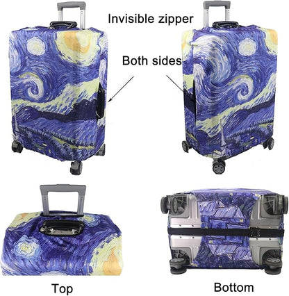 MosaiRudo Thicker Luggage Cover Elastic Suitcase Cover Protector Fits 18-32 Inch Suitcase Travel Accessories (Starry Sky, XL)