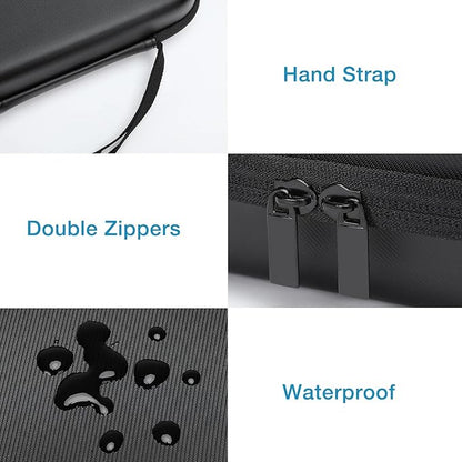 MOSISO Electronic Organizer Travel Case Compatible with MacBook Power Adapter, Compatible with Magic Mouse & Pencil, SD Card, USB Flash Disk with 4 Modular Insert & 2 Cable Tie & Snap Hook, Black