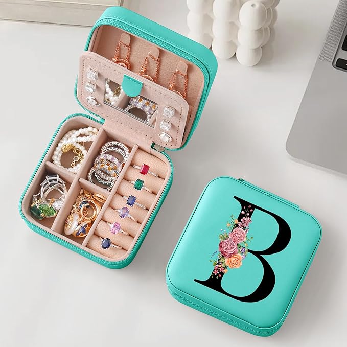 Parima Jewelry Storage Jewelry Box for Bridesmaid Gifts, Blue