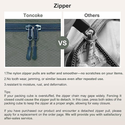 8-Piece Packing Cubes for Travel, Mesh Luggage Organizers with Shoe Bag, Toiletry Bag, Laundry Pouches, 4 Sizes (XL/L/M/S) for Suitcase Organization, Men Women Kids, Avocado Green