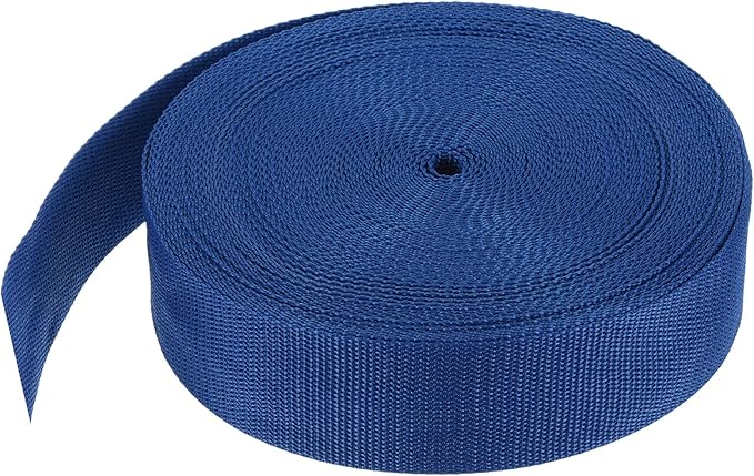 MECCANIXITY Lightweight Polypropylene Webbing Strap 2" 25 Yard Backpack Strapping Band Blue for Outdoor Luggage Cargo Straps