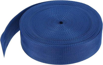 MECCANIXITY Lightweight Polypropylene Webbing Strap 2" 25 Yard Backpack Strapping Band Blue for Outdoor Luggage Cargo Straps