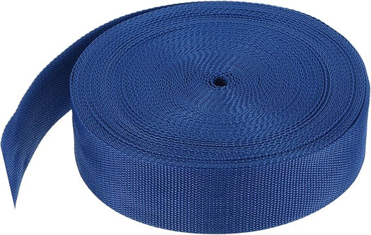 MECCANIXITY Lightweight Polypropylene Webbing Strap 2" 25 Yard Backpack Strapping Band Blue for Outdoor Luggage Cargo Straps