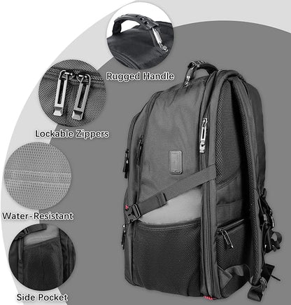 18.4 Inch Extra Large Travel Backpack, TSA Laptop Backpack with USB Port, 55L Water Resistant Carry on College School Computer Backpack Men Women, Grey