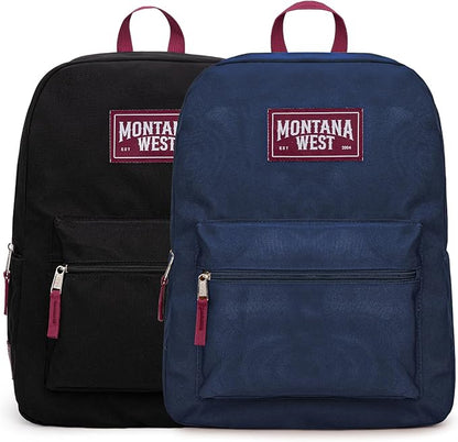 Montana West Backpack for Women Men 2 PCS Lightweight College Bookbags Casual Daypack Backpacks for Commute & Travel