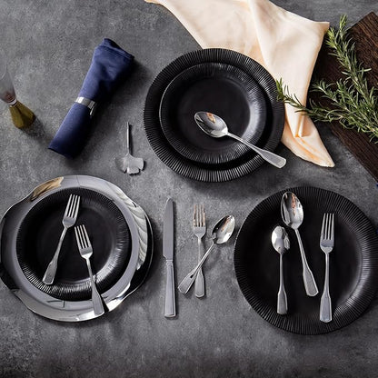 KINGSTONE 20-Piece Silverware Set, 18/10 Stainless Steel Flatware Set for 4, Tableware Cutlery Set, Utensil Sets for Home Restaurant, Mirror Finish, Dishwasher Safe