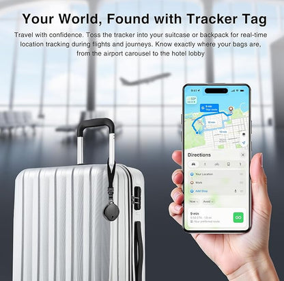 Air Tracker Tags - 2 Pack, Smart Bluetooth Tracker Tag & Finder Item Locators Works with Apple Find My, 100dB Sound, Item Finder for Keys, Bags, Luggage, Wallet, Backpack, Pet[Apple (iOS Only)