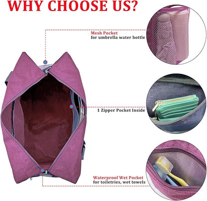 For Spirit Airlines Personal Item Bag 18x14x8 with Wet Pocket Foldable Travel Duffel Bag Underseat Carry on for Men & Women