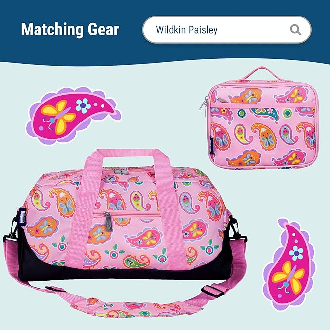 Wildkin 15-inch Kids Backpack for Boys & Girls, Backpack Feature Padded Back & Adjustable Strap for School & Travel Backpacks (Paisley)