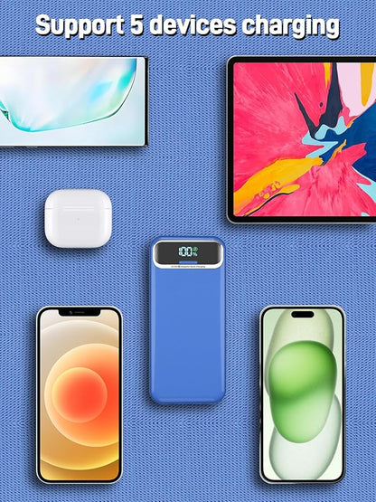 Portable Charger Power Bank with Built in Cables and AC Wall Plug,PD20W&SCP22.5W USB-C Super Fast Charging,20000mAh Travel Phone Charging,LED Display Battery Pack Compatible All iPhone Samsung etc