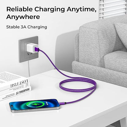 Basesailor USB Type C Charger Cable 3-Pack 3.3/6.6/10FT,Charging Cord for Samsung Galaxy Tab A 10.1 A7 S8 S7 S6 S5E,Z Flip Fold,Note 20,S9 S10 S10E S23 S20 S21 S22 FE Lite Plus Ultra,Google Pixel