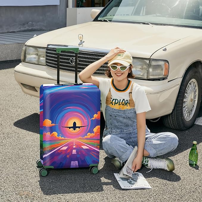 ANNA QUEEN Travel Luggage Cover Suitcase Protector Suitcase Cover Anti-Scratch,Stretchable Luggage Travel Bag Cover Washable