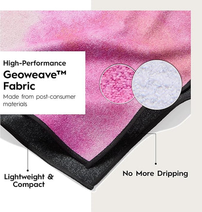 GEOMETRY Gym Towels for Working Out - Double Sided, Super Absorbent Microfiber Sweat Towel, Compact & Quick Dry - Premium Microfiber for Gym - Amanda, 16" x 30", 1 Piece