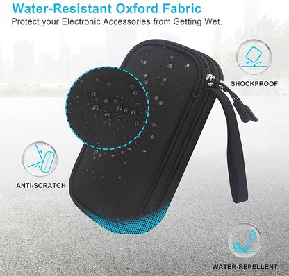 Lacdo USB Flash Drive Case Thumb Drive Holder Case Organizer Portable Electronic Accessories Storage Bag for SanDisk/SamData/Samsung USB Flash Drives Jump Drive Memory Stick, SD Card, Cable, Black