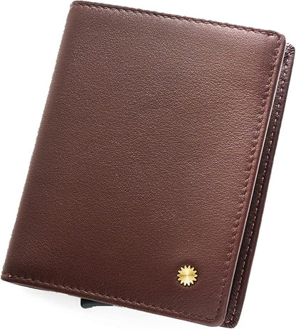 Revelot Cardholder Wallet/Genuine Leather with RFID Blocking / W1 (Coffee Nappa)