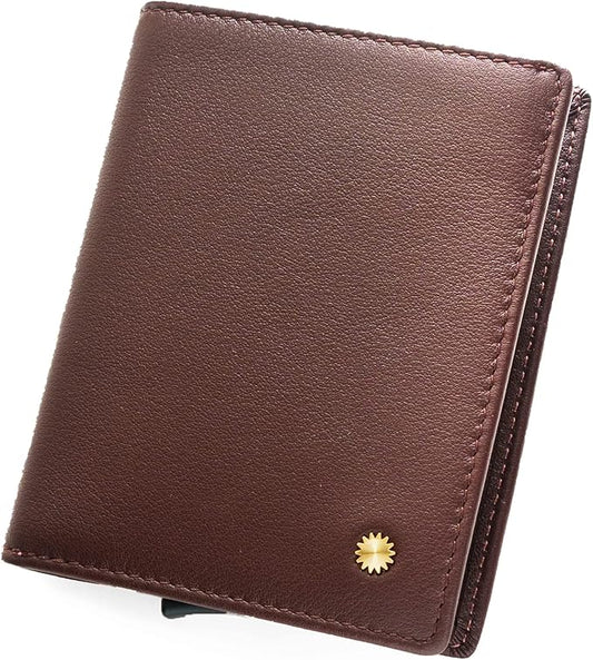 Revelot Cardholder Wallet/Genuine Leather with RFID Blocking / W1 (Coffee Nappa)