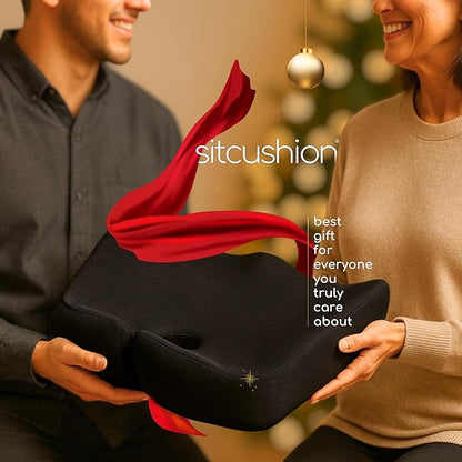 Ergonomic Office Chair Cushion for Sciatica Pain Relief, Computer Chair Cushion for All Day Comfort, Extra Large Seat Cushions for Office Chairs, Orthopedic Coccyx Cushion for Car & Wheelchair(Black)