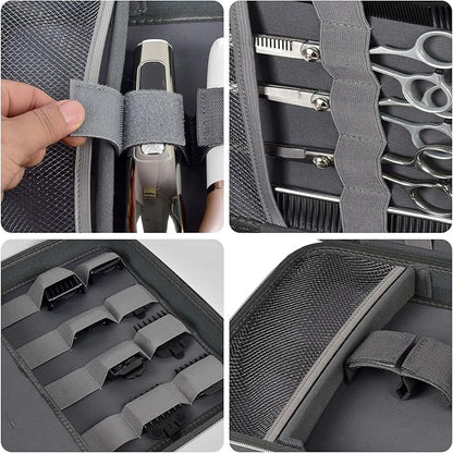 Boobowl Hard Travel Case for Hair Clippers, Hair Cutting Barber Supplies Organizer Bag, Trimmer Storage Holder for Ufree/for Wahl Men Razor Guard Grooming Kits -Box Only (Dark Grey)