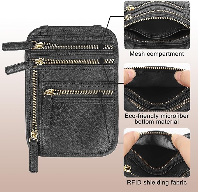 Sizobi Neck Wallet for Traveling Women Men, RFID Blocking Leather Passport Holder Pouch, Family Document Organizer Passport Wallets,International Travel Must Haves Travel Accessories