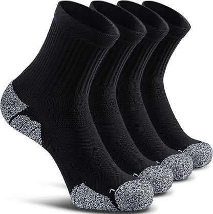 CWVLC Cushioned Compression Sport Quarter Socks for Men Women Youth
