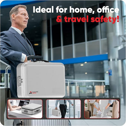 Fireproof Document Bag, 12 Multi Layer Important Document Organizer, Fireproof Bag Safe Storage Portable File Organizer with Lock, Waterproof Safe Organizer for Legal Files, Laptop, and More