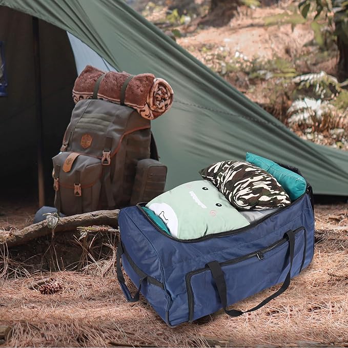 REDCAMP 85L/120L/140L Foldable Duffle Bag with Wheels, Large Travel Duffel Bag