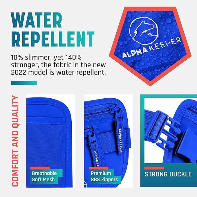 Hidden Money Belt for Travel for Men, Waist Wallet Anti Theft, RFID Passport Holder For Travel Men Or Women, Money Pouch, RFID Passport Holder