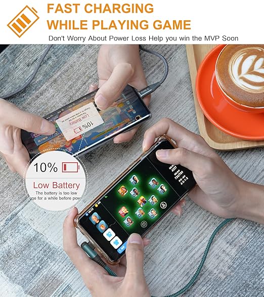 sweguard USB C Cable Right Angle [3Pack, 10FT+6.6FT+3.3FT], 3.1A Fast Charger Cable Nylon Braided Cord for iPhone 17 16 15 Pro Max Plus iPhone Air, Samsung Galaxy S25 S24 S23 S22 S21 Note 20 10,Moto