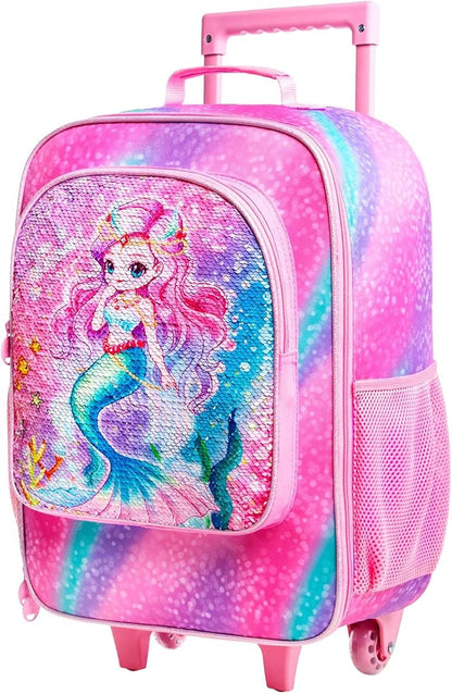 KLFVB Kids Luggage for Boys Girls, Cute Rolling Wheels Suitcase for Toddler, Children Travel Carry on Suitcase