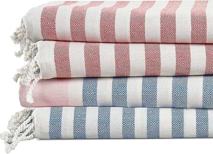 LANE LINEN Oversized Beach Towels 4 Pack - Extra Large, Absorbent & Quick Dry, No Sand, Pool Towels for Adults, 39"x71" - Multi