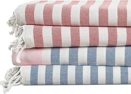 LANE LINEN Oversized Beach Towels 4 Pack - Extra Large, Absorbent & Quick Dry, No Sand, Pool Towels for Adults, 39"x71" - Multi