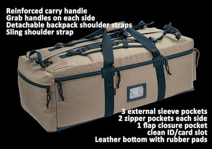 Large Military Duffle Bag Tactical Gear Load Out Bag Deployment Cargo Bag Travel Sports Equipment Duffel Luggage Bag with Backpack Straps 90L