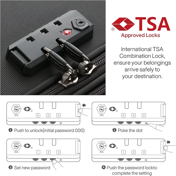 Hanke 20/24/28 Inch 3 Piece Luggage Set with Spinner Wheels Expandable Luggage Large Suitcases with Wheels Softside Checked Luggage Rolling Suitcase with Lock Lightweight Travel Luggage.(Dark Gray)