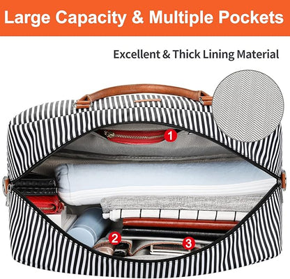 IBFUN Weekender Bags for Women, 21" Weekender Travel Bag, Travel Duffle Bag with Shoe Compartment Carry on Overnight Duffel Bag for Weekend Travel Business Trip, 3PCS