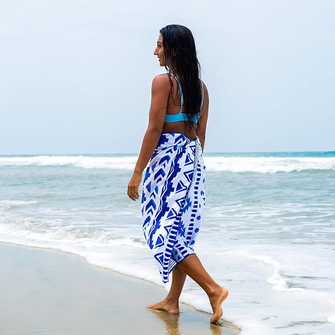 Elite Trend Quick Dry Towel Extra Large 78x35 Inch - Microfiber Beach Towel - Perfect for Beach, Travel, Swimming, Pool, Yoga, Hiking, Camping - Lightweight, Fast Drying, Compact for Adults (Aztech)