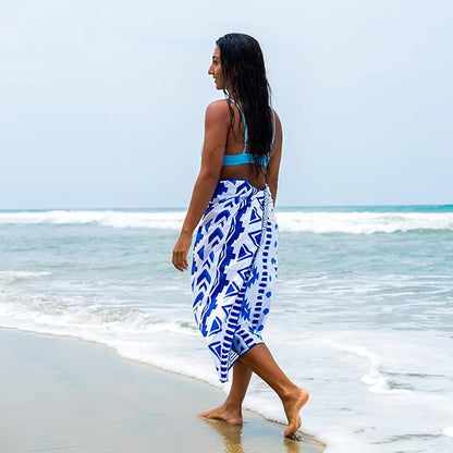 Elite Trend Quick Dry Towel Extra Large 78x35 Inch - Microfiber Beach Towel - Perfect for Beach, Travel, Swimming, Pool, Yoga, Hiking, Camping - Lightweight, Fast Drying, Compact for Adults (Aztech)