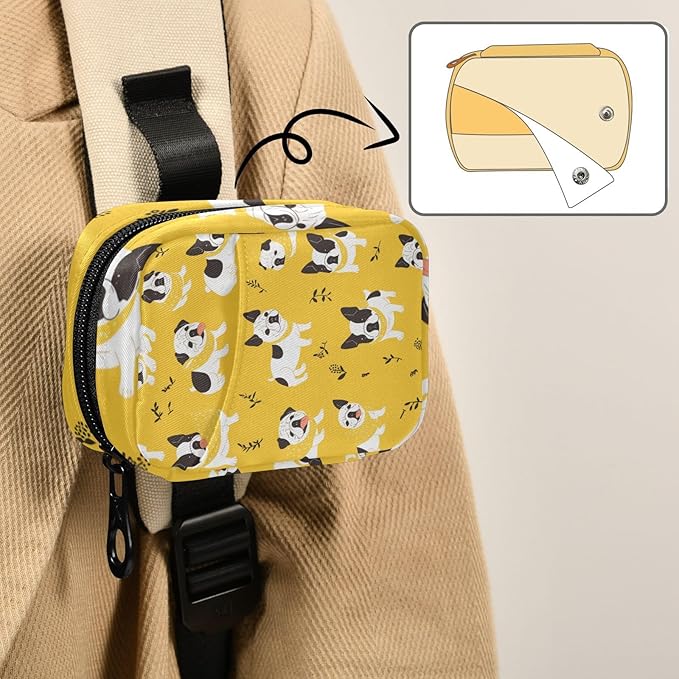 Pill Organizer Box Case Weekly Travel Pill Container Holder 7Day Cute Vitamin Organizer Dispenser Sorter Planner Storage Small Compact French Bulldog Banana Happy Yellow12