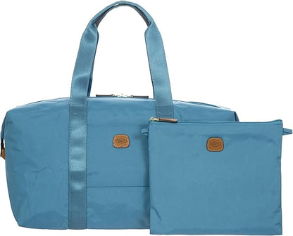 Bric's X-Bag/X-Travel 2.0 Folding Duffel Bag - 18" Carry On and Overnight Travel Bag - Sky